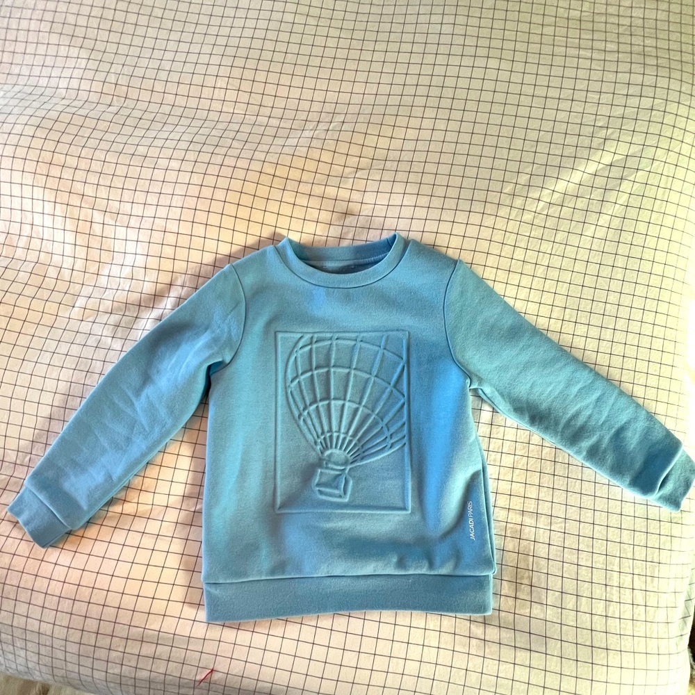 Excellent pre owned condition baby blue boys Jacadi sweatshirt
